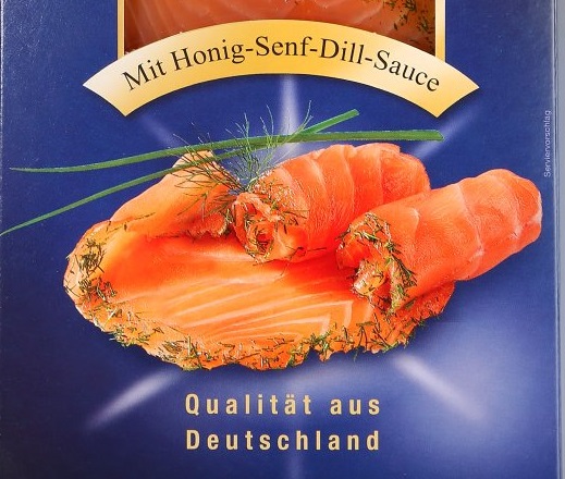 Die Ostsee Fisch GmbH ruft seinen „Graved Lachs mit Honig-Senf-Dill-Sauce“ zurück. Darin seien Listerien nachgewiesen worden. Diese Bakterien können die Gesundheit gefährden. (Bild: "lebensmittelwarnung.de")